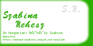 szabina mehesz business card